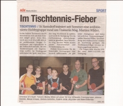 NÖN 2011, KW 46: Bericht über neue Trainingsgruppe